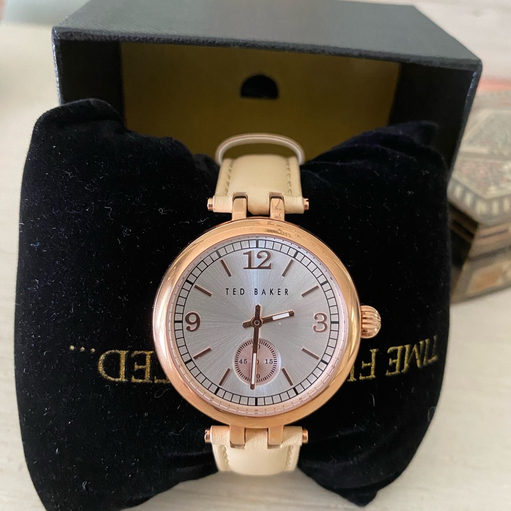 Brand new Ted Baker Rose Gold and Cream Timepiece